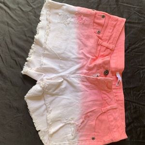 Pink jean shorts